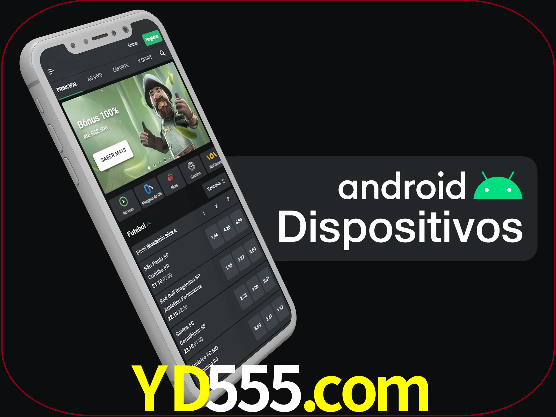 O aplicativo suporta a maioria de todos os dispositivos Android.