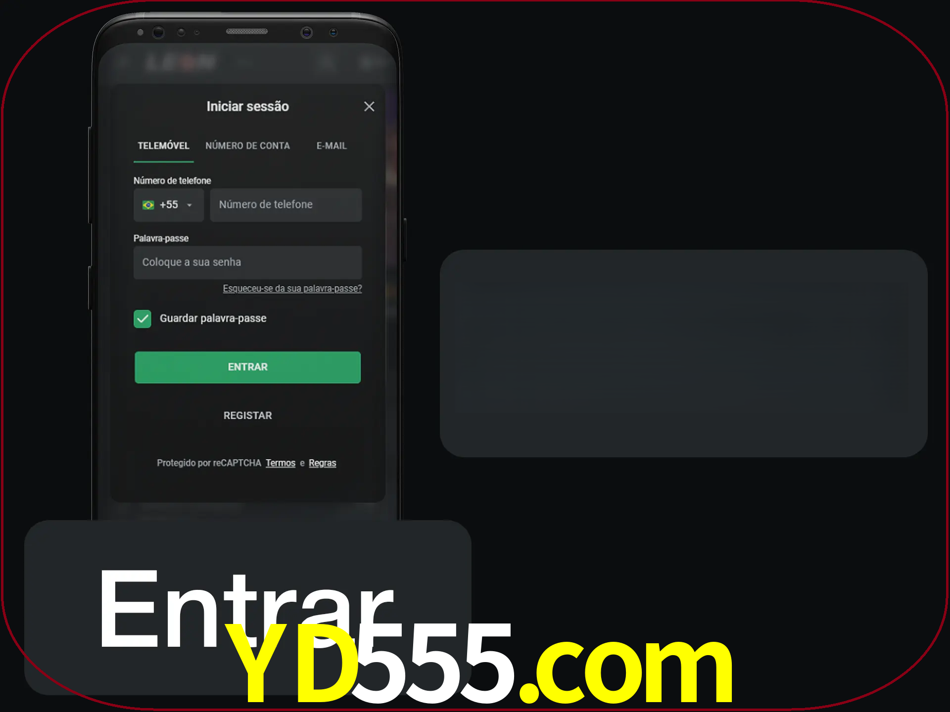 Faça o login para começar a apostar e jogar no cassino.